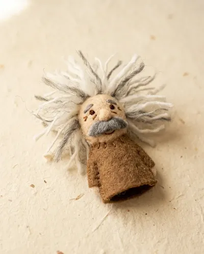 Albert Toe-stein toe puppet front view