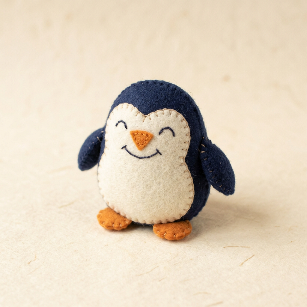 Chonky Penguin toe puppet