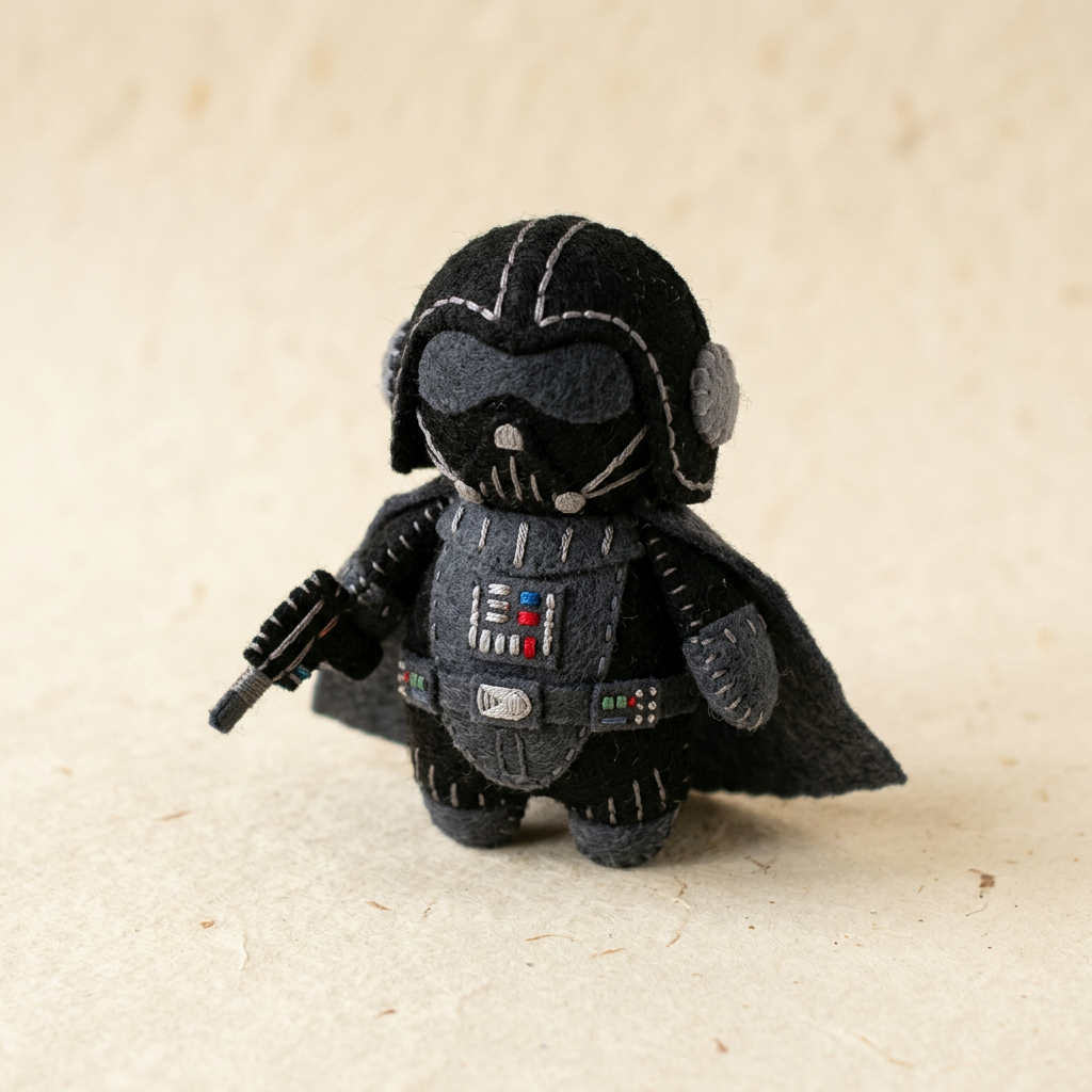 Darth Toeder toe puppet front view