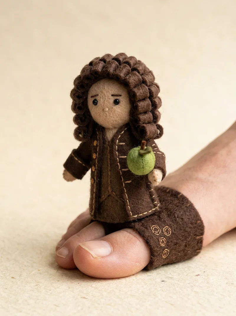 Newton's Toe toe puppet on a toe