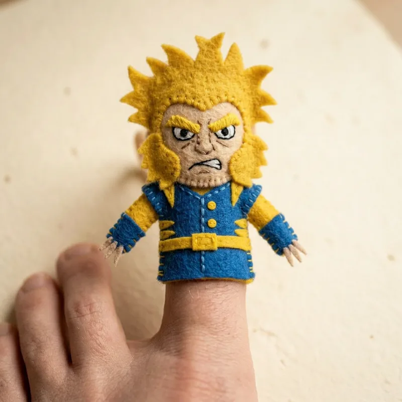 Toe-verine toe puppet on a toe