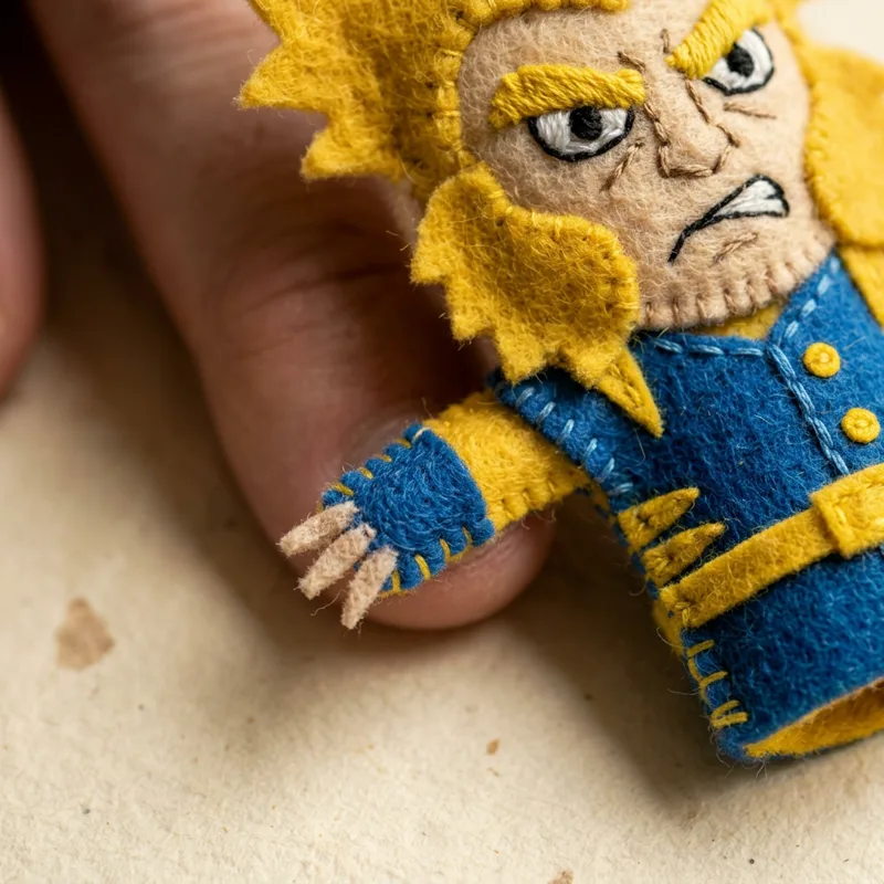 Toe-verine toe puppet detail view