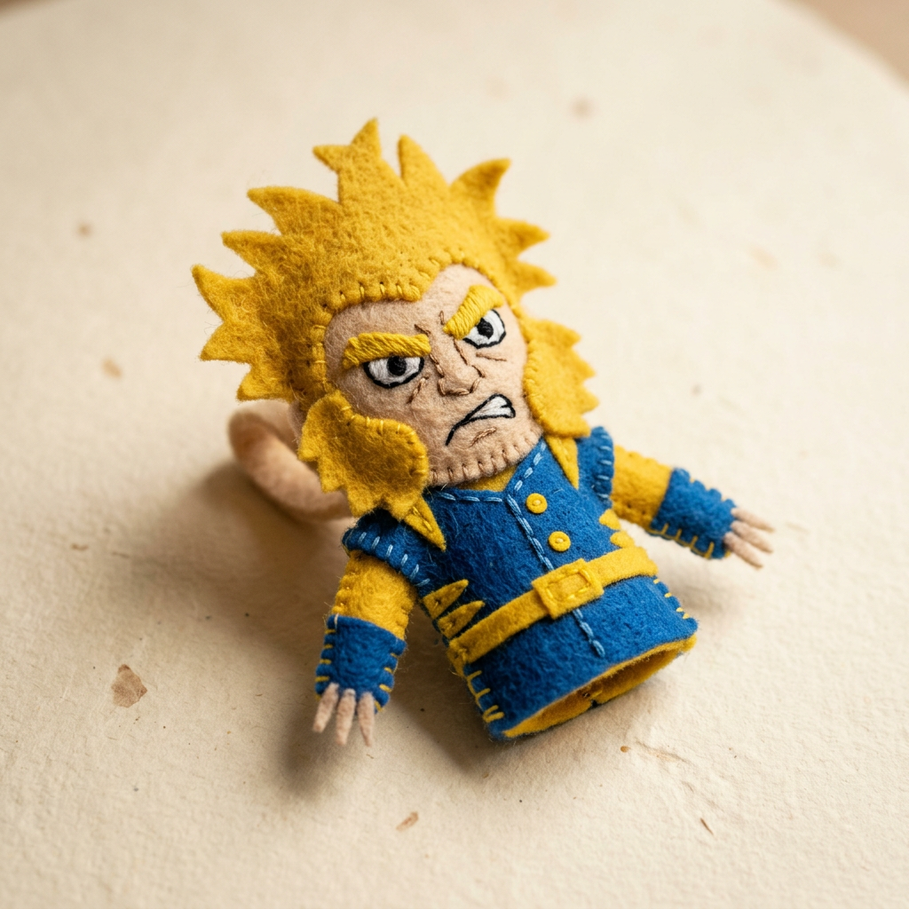 Toe-verine parody toe puppet