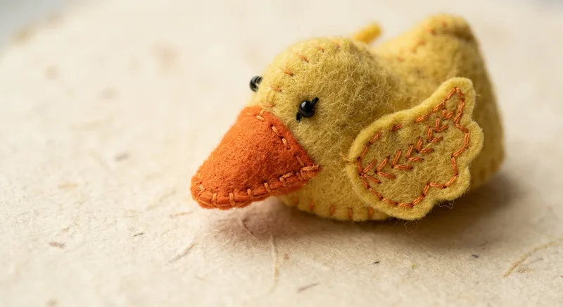 Waddle Duck toe puppet detail view
